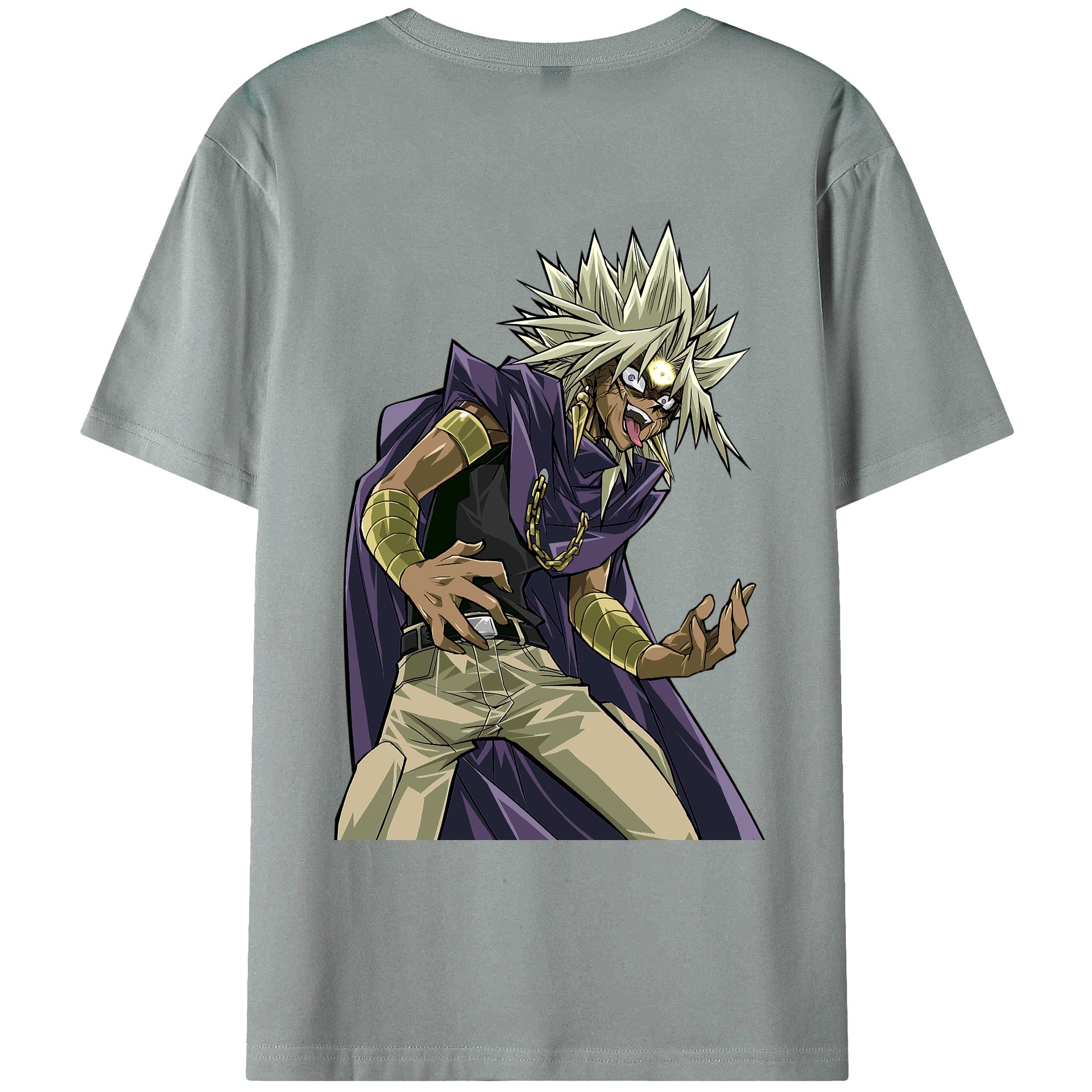（画像用） 遊☆戯☆王 Yu-Gi-Oh! 綿100％ メンズ半袖Tシャツ（バックプリント） 通気性